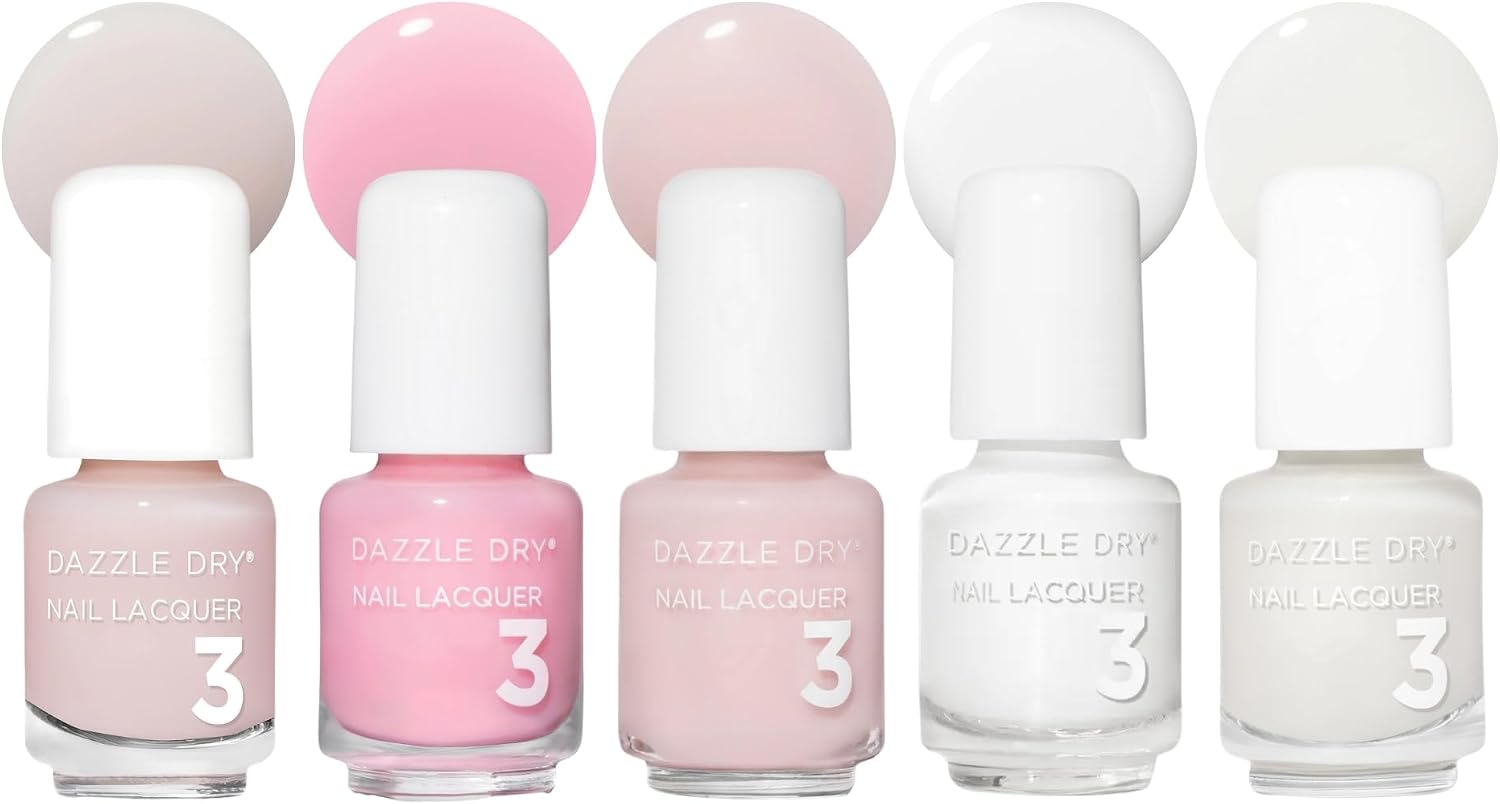 Dazzle Dry Mini Flight – French Manicure – 5 Mini Lacquers