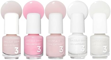 Dazzle Dry Mini Flight – French Manicure – 5 Mini Lacquers