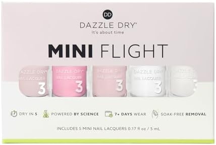 Dazzle Dry Mini Flight – French Manicure – 5 Mini Lacquers