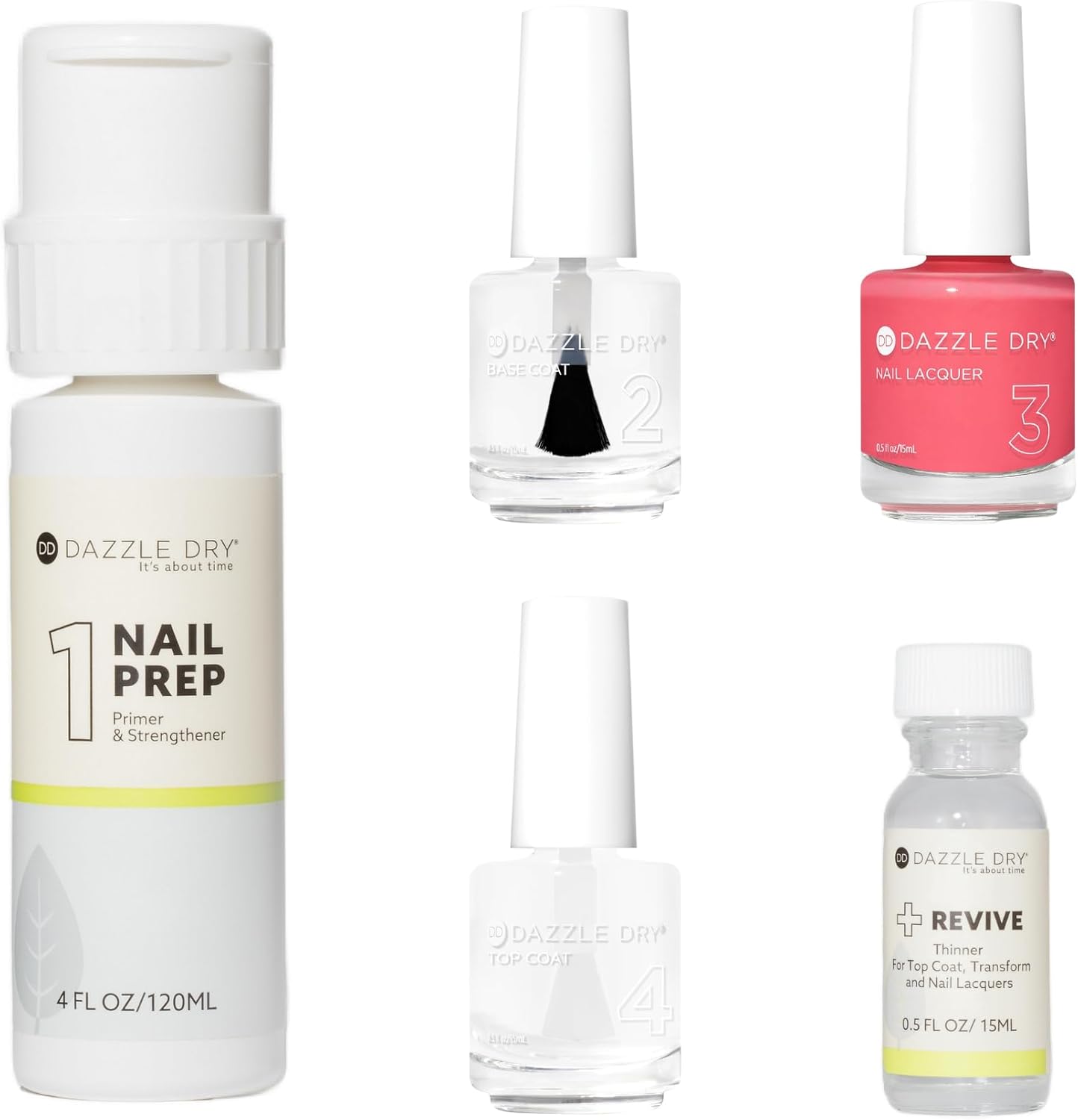 Dazzle Dry Full System Kit - Surprise  - A guava coral. Cream. Full coverage. (5 Piece Kit)