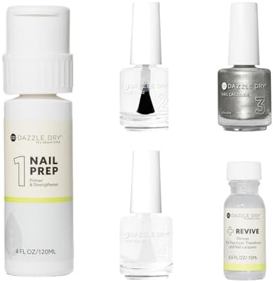Dazzle Dry Full System Kit - Love Potion - A true metallic silver. Full-coverage metallic. (5 Piece Kit)