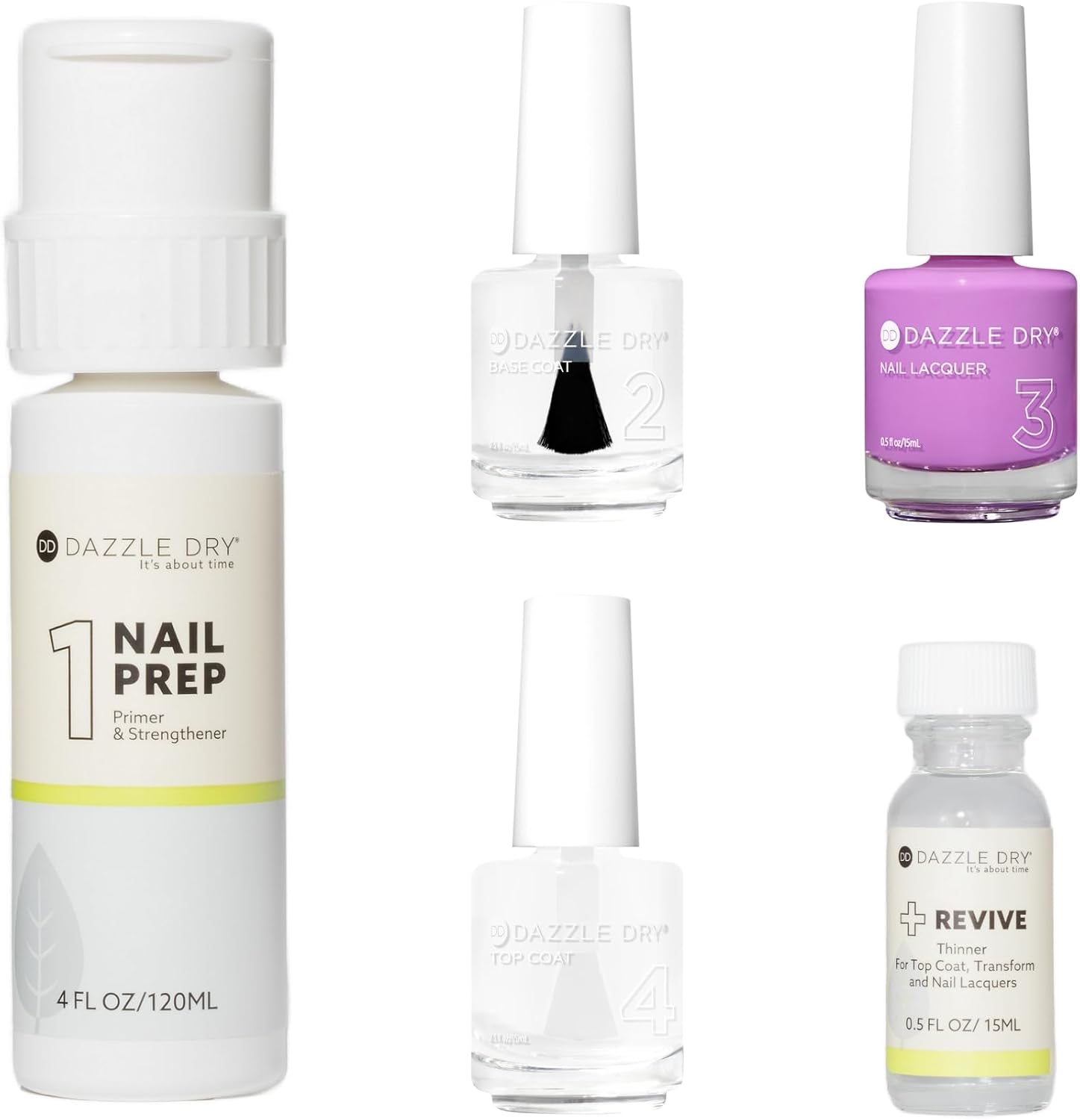 Dazzle Dry Full System Kit - In The Moment - A vibrant orchid purple. Full coverage cream. (5 Piece Kit)