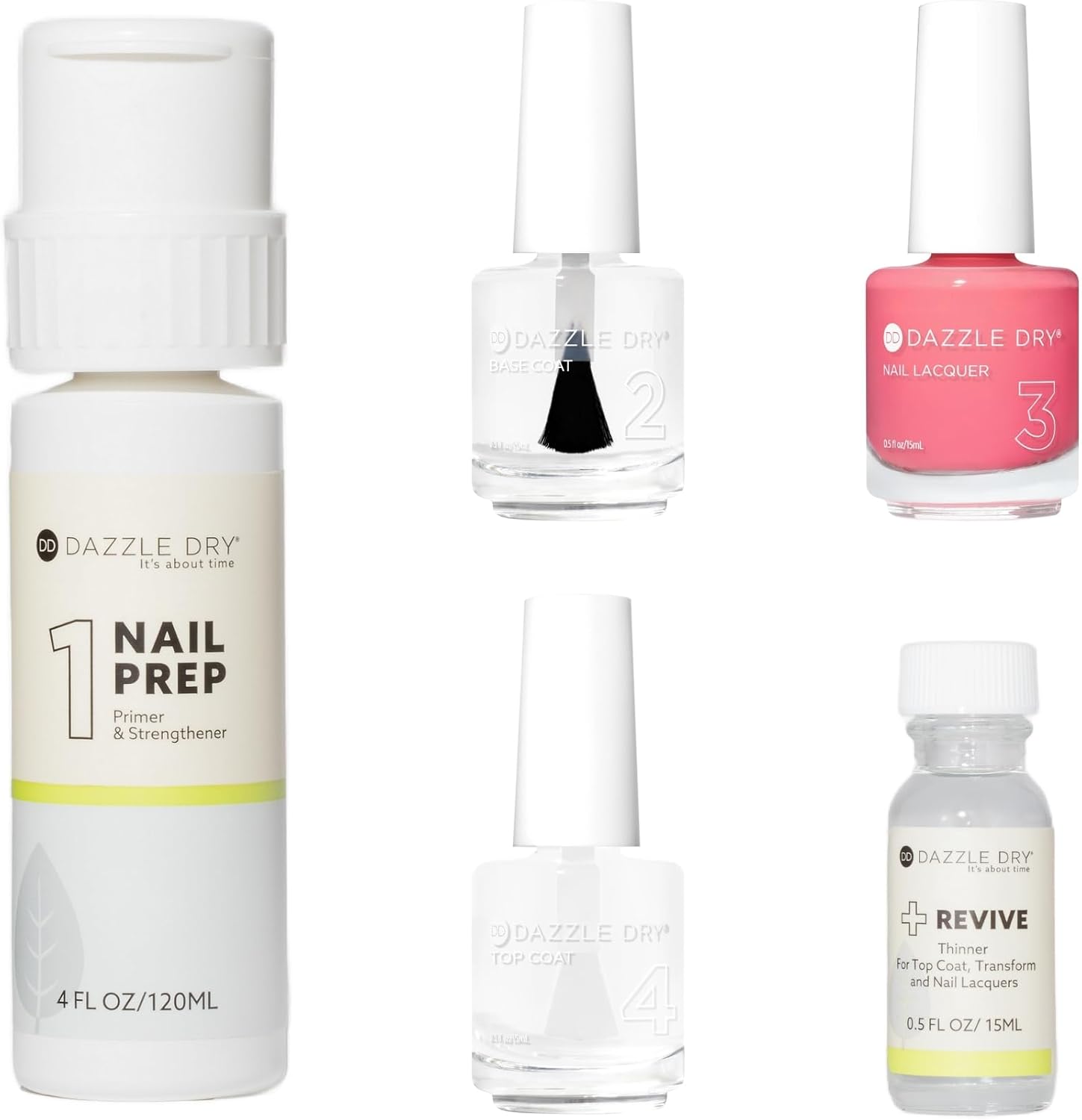 Dazzle Dry Full System Kit - Going Cray Sea - A true coral pink. Full coverage cream. (5 Piece Kit)