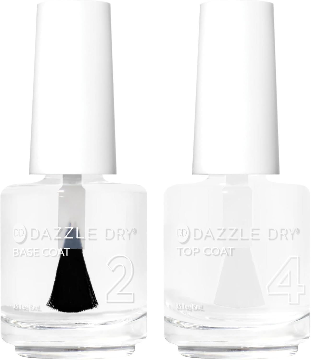 Dazzle Dry Step 2 - Base Coat + Step 4 - Top Coat (0.5 oz 15 mL each)