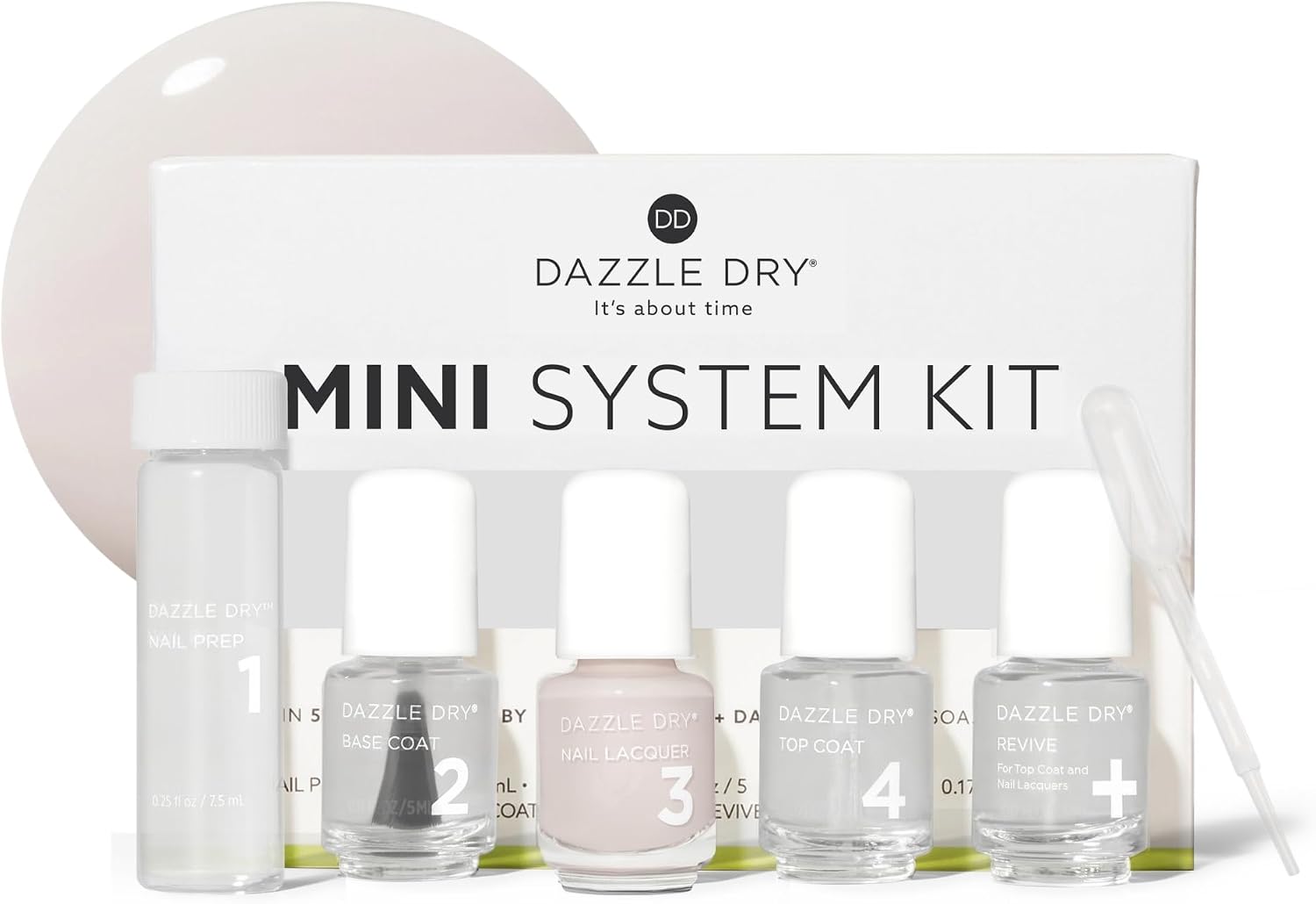Dazzle Dry Mini Kit – At First Blush – 4 Step System (5 Piece Kit) At First Blush | 5 Piece Set