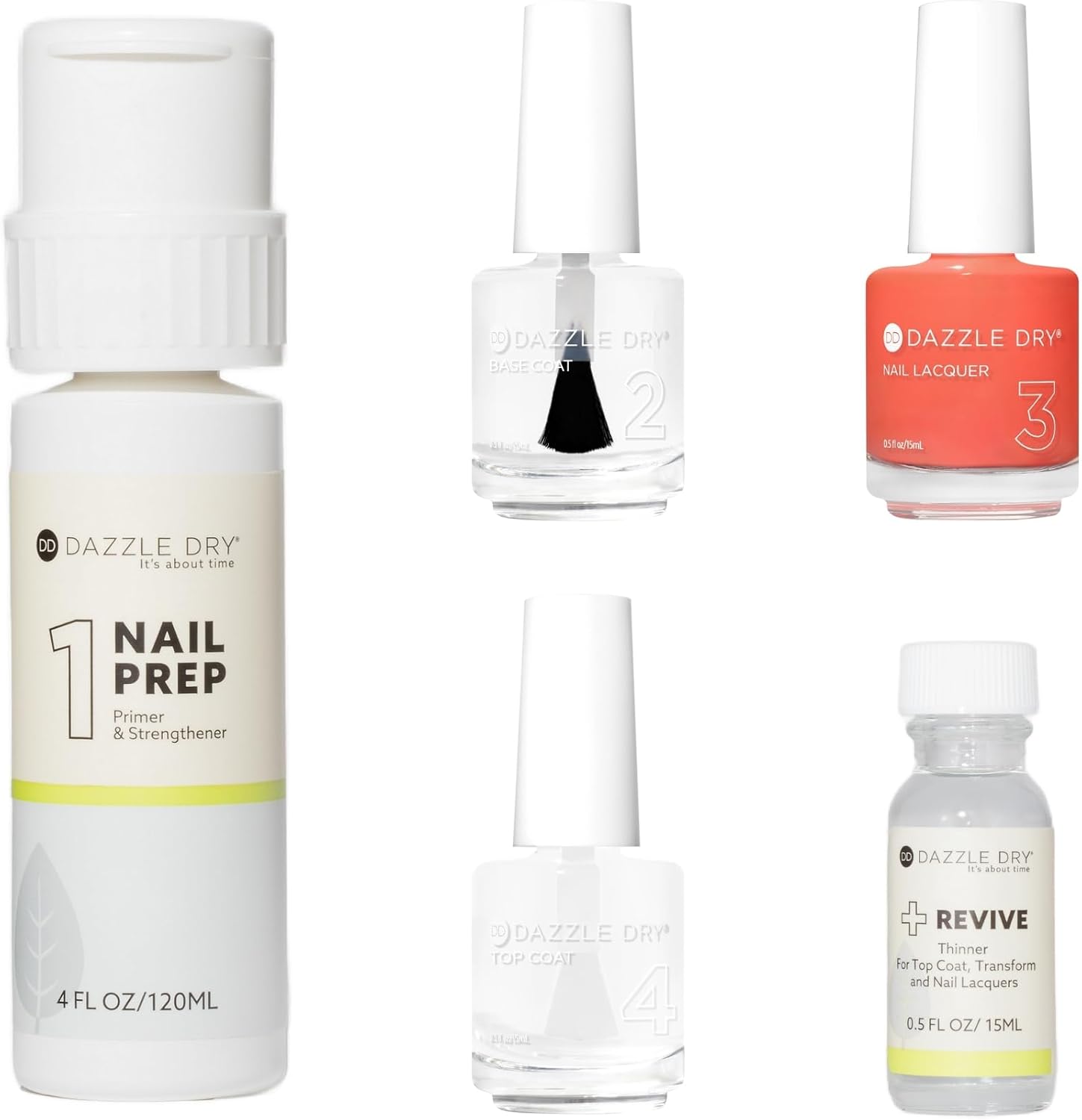 Dazzle Dry Full System Kit - Oh My  - A bright melon full coverage cream. Full coverage cream. (5 Piece Kit)