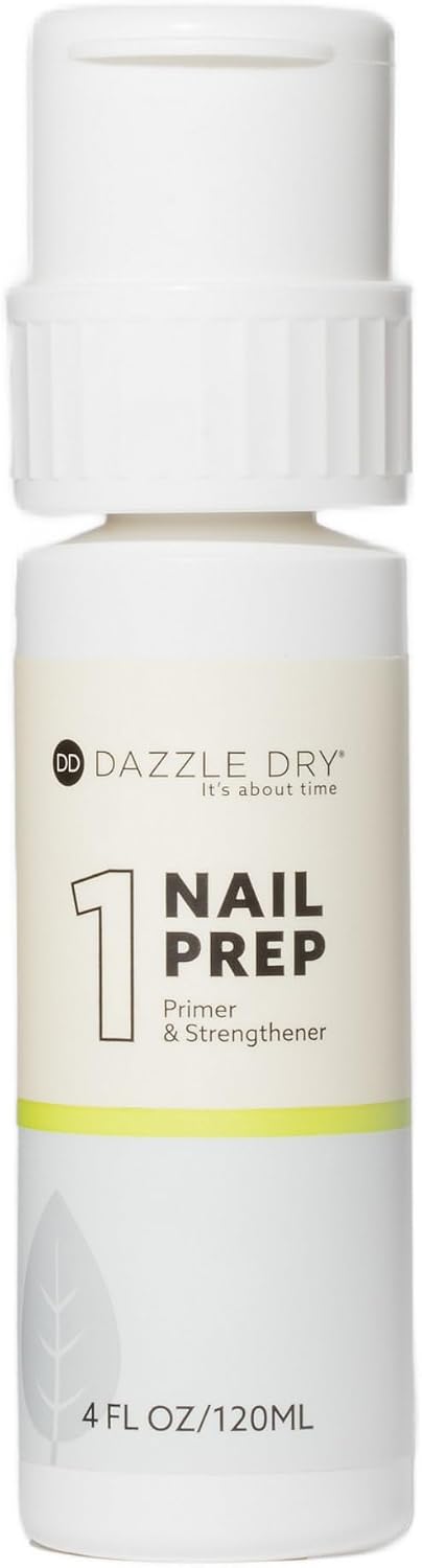 Dazzle Dry Nail Prep, Step 1 – Non-Toxic Primer & Strengthener (4 fl oz) Clear | 4 Fl Oz